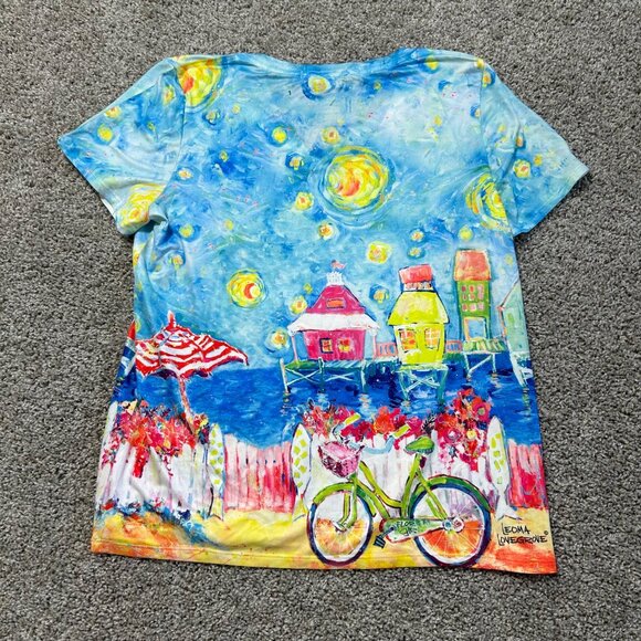 Leoma Lovegrove Women's Large Happyplace Graphic Print T-Shirt NWT - Picture 4 of 8